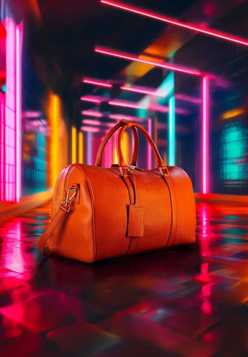 Reisetasche Leder orange Reisetasche Leder orange